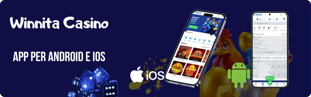 App Winnita per Android e iOS con bonus esclusivi per i giocatori italiani