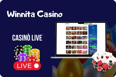 Casinò live Winnita con croupier dal vivo per i giocatori italiani